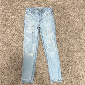 American Eagle Outfitters Light Wash Distressed Jeans